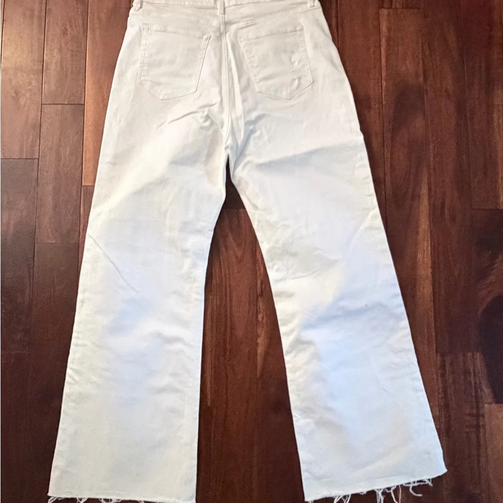 LOFT White High-Rise Wide-Leg Jeans - Picture 2 of 4